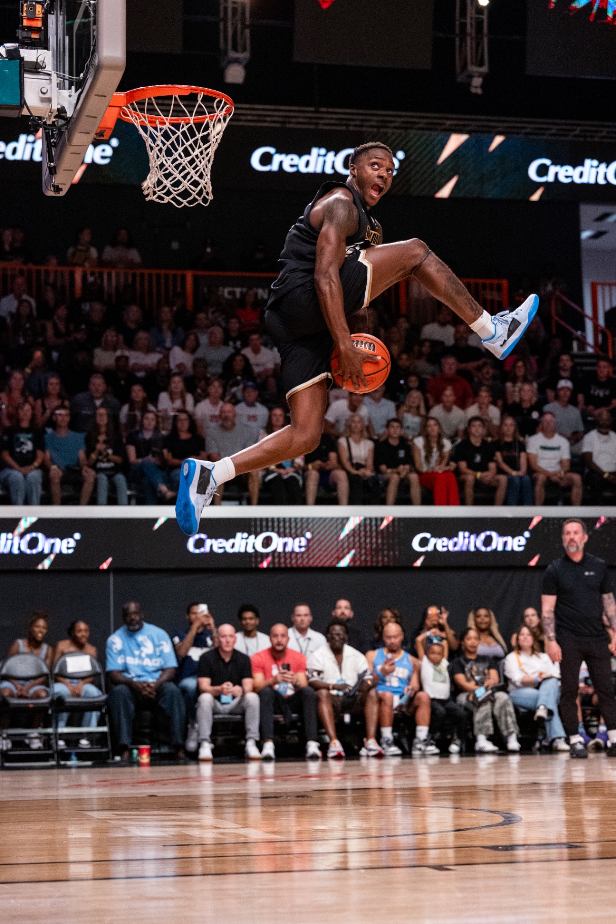 The Royal Guard throwing down a dunk in the Dunkman League arena